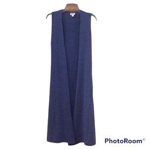 LuLaRoe sleeveless duster with slits size small